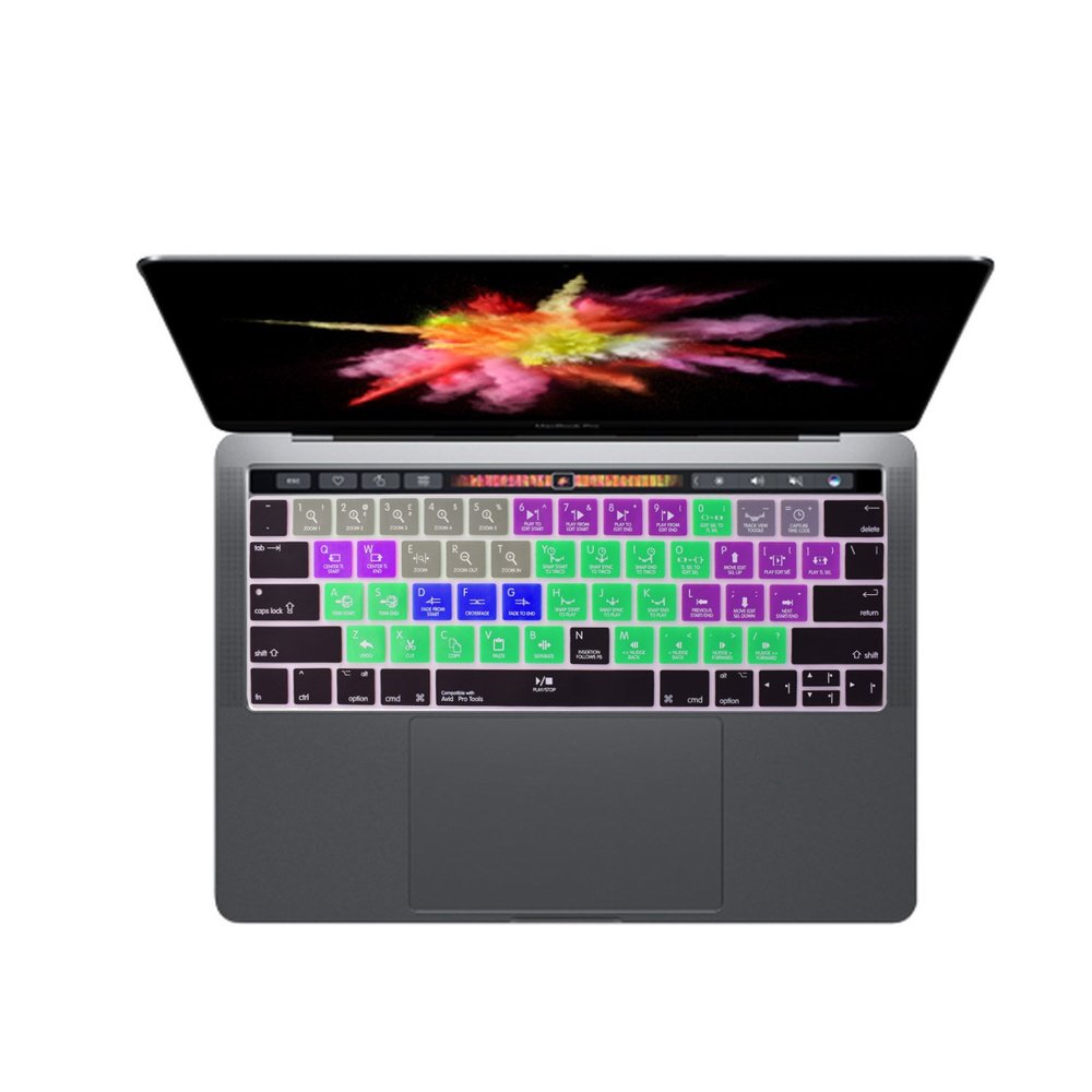 Avid Pro Tools Shortcuts Hotkey Keyboard Cover for M1 M2 MacBook Pro Touch Bar 13 15 Inch(A2159/A1989/A1706,A1990/A1707) 2019 2018 2016 2017 2021 2022 2020