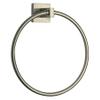 LaToscana SQPW07 Square Towel Ring In A Brushed Nickel Finish view 1