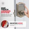 Honeywell Safes & Door Locks - Keyless Entry Lever Door Lock Handle with Electronic Keypad - Easy to Install Front Door Lock with Code - 50 User Pin Codes - Antique Brass - 6.5 x 8.8 x 9 in - 8734101 view 4
