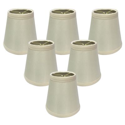 Royal Designs, Inc. CS-982-5EG-6 Hardback Empire Chandelier Shade with Trim, 3 x 5 x 4.5, Eggshell, 6-Pack