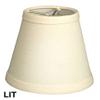 Royal Designs, Inc. CS-987-5LNEG-6 Hardback Empire Chandelier Shade with Trim, 3 x 5 x 4.5, Linen Eggshell, 6-Pack view 3