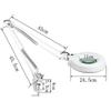 LED Desk Lamp - BANGWEIER 8X Magnifying Desk Table Clamp Lamp Mount Magnifier Light Glass Lens Adjustable LED Lighting view 4