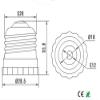 E-Simpo 10pcs E26 to E12 Adapter A19 to e12 Adapter Medium E26 to Candelabra Base E12 Adapter Standard Bulb to Candle lamp Base Converter PBT CE ROHS view 2