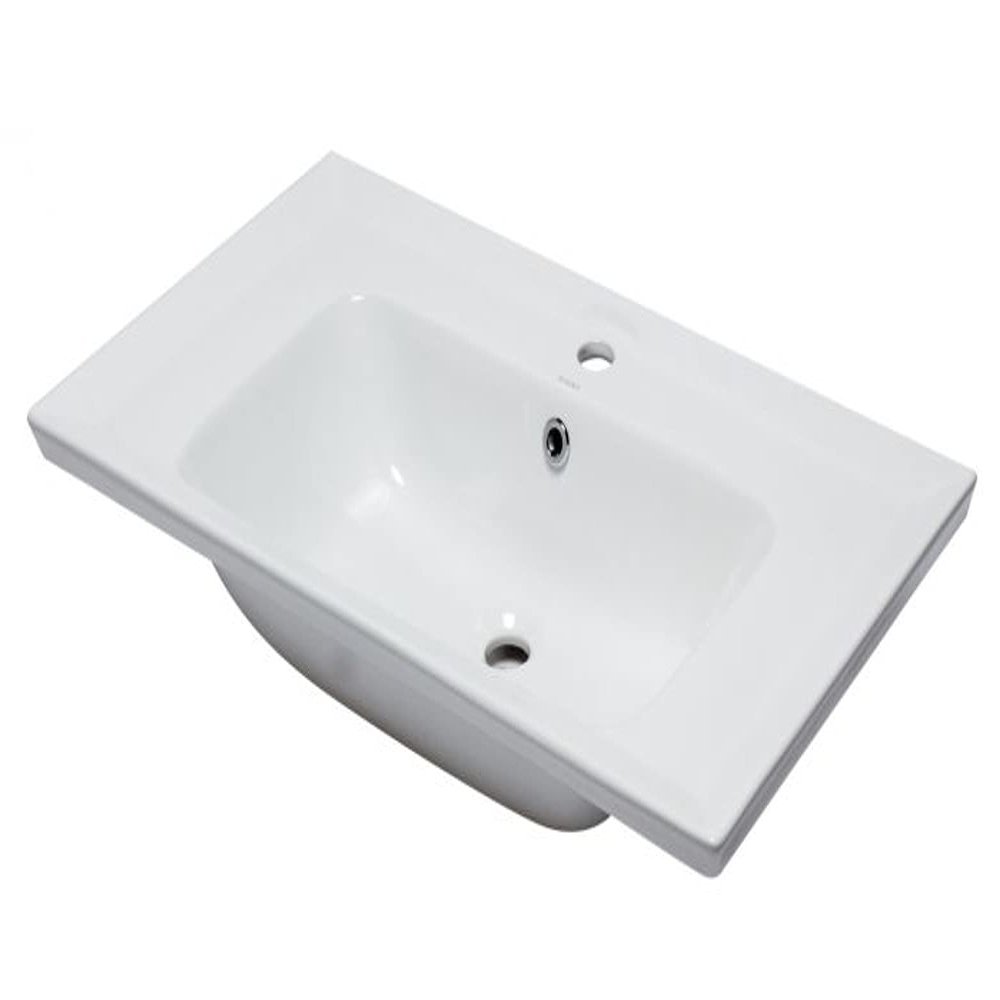 EAGO BH003 Ceramic 32"x19" Rectangular Drop In Sink, White