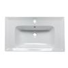 EAGO BH003 Ceramic 32"x19" Rectangular Drop In Sink, White view 4