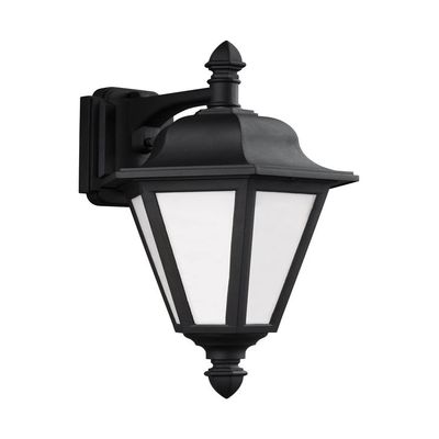 Generation Lighting 89825-12 Seagull 89825-12 Transitional One Light Outdoor Wall Lantern from Brentwood Collection in Black Finish, 1-Light, cETL Listed, Safety Rated for Wet Locations