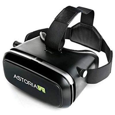 Astoria VR (Latest Edition) 3D Immersive Virtual Reality Headset, Glasses for 3D Videos Movies Games, Fits with iPhone, Samsung, HTC, LG, Sony, Moto Smartphone (Black)