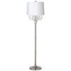 62 1/2" Tall Crystals White Shade Brushed Nickel Floor Lamp view 1