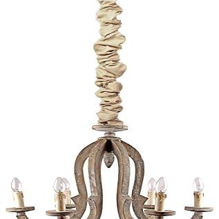 Oat Linen Designer Cords Chandelier Chain Cover 6 ft Long Light Golden Tan