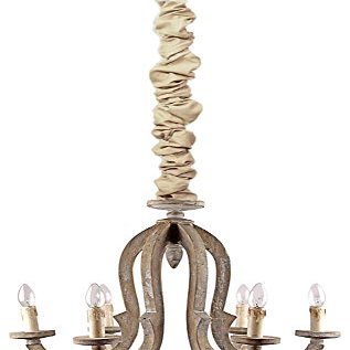 Oat Linen Designer Cords Chandelier Chain Cover 6 ft Long Light Golden Tan