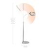 OttLite 43828C 2-in-1 LED Mag Floor and Table Lamps, 4.69" x 15.38" x 17.38", Silver view 3