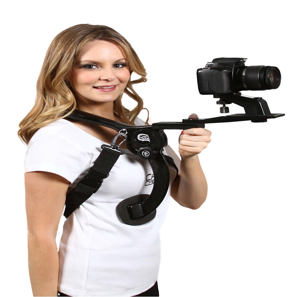 Cam Caddie Scorpion EX Hands Free Shoulder Support Rig/Mount Compatible with Canon, Nikon, Sony, Panasonic/Lumix Style DSLR Camcorder or Video Camera Includes: iPhone + GoPro Mount