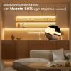 Muzata 5Pack 3.3FT Silver V-Shape Corner LED Channel Milky Cover V1SW WW view 3