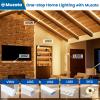 Muzata 5Pack 3.3FT Silver V-Shape Corner LED Channel Milky Cover V1SW WW view 4