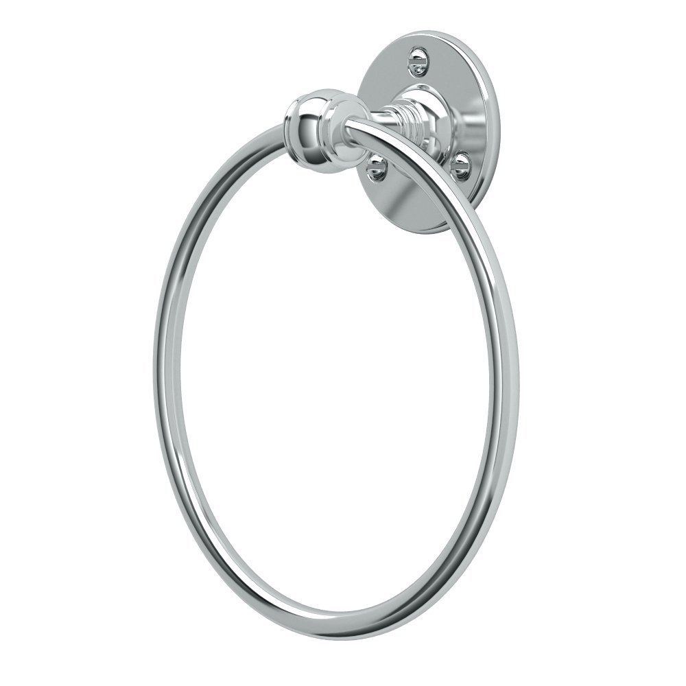 Gatco 4412 Cafe Towel Ring | Modern Hand Towel Holder for Bathroom | Stylish Decorative Hardware, Heavy Duty Metal, EZ Ancor Mounting | Chrome