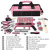 Apollo Tools 201 Piece Home Tool Set, Pink Tool Set Includes Hacksaw, Picture Hanging Assortment, and Selection of Most Needed Tools in Sturdy Tool Bag - Pink Ribbon - DT0020P view 2