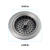 Mr. Scrappy 3.5" Sink Drain Assembly with Twist Lock Basket Strainer, Solid Brass, Brushed Nickel view 2