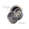 Mr. Scrappy 3.5" Sink Drain Assembly with Twist Lock Basket Strainer, Solid Brass, Brushed Nickel view 3