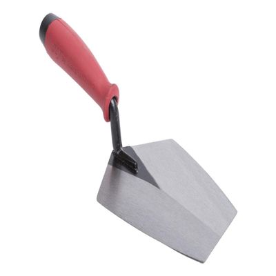 QLT by MARSHALLTOWN Bucket Trowel, 8 1/4 Inch, Masonry, Soft Grip Handle, Carbon Steel, BKTSG825