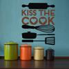 Kiss the Cook Wall Sticker-Kitchen Cooking Utensils Decor view 2