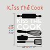 Kiss the Cook Wall Sticker-Kitchen Cooking Utensils Decor view 3