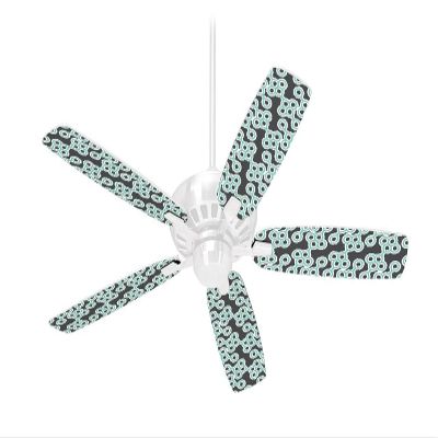 Locknodes 02 Seafoam Green - Ceiling Fan Skin Kit fits most 42 inch fans (FAN and BLADES SOLD SEPARATELY)