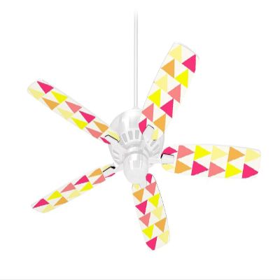 Triangles Warm - Ceiling Fan Skin Kit fits most 42 inch fans (FAN and BLADES SOLD SEPARATELY)