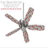 Locknodes 05 Red - Ceiling Fan Skin Kit fits most 42 inch fans (FAN and BLADES SOLD SEPARATELY) view 2