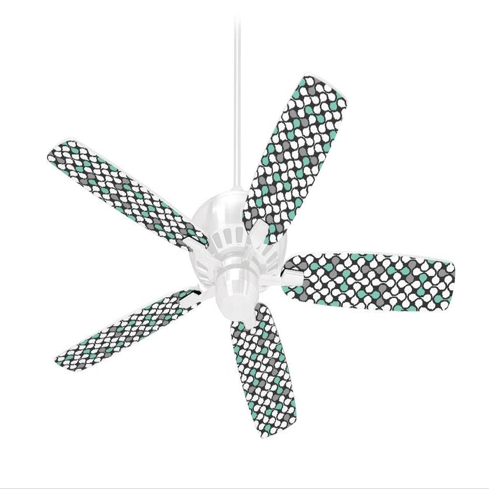 Locknodes 05 Seafoam Green - Ceiling Fan Skin Kit fits most 42 inch fans (FAN and BLADES SOLD SEPARATELY)