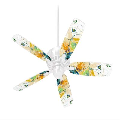 Water Butterflies - Ceiling Fan Skin Kit fits most 42 inch fans (FAN and BLADES SOLD SEPARATELY)