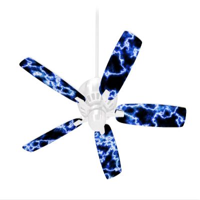 Electrify Blue - Ceiling Fan Skin Kit fits most 42 inch fans (FAN and BLADES SOLD SEPARATELY)