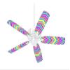 Zig Zag Colors 04 - Ceiling Fan Skin Kit fits most 42 inch fans (FAN and BLADES SOLD SEPARATELY) view 1