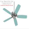 Zig Zag Teal and Gray - Ceiling Fan Skin Kit fits most 42 inch fans (FAN and BLADES SOLD SEPARATELY) view 2