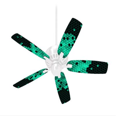 HEX Seafoan Green - Ceiling Fan Skin Kit fits most 42 inch fans (FAN and BLADES SOLD SEPARATELY)