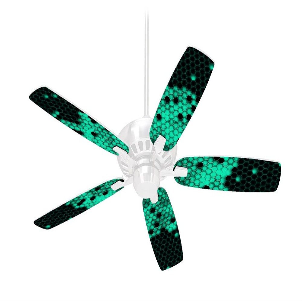 HEX Seafoan Green - Ceiling Fan Skin Kit fits most 42 inch fans (FAN and BLADES SOLD SEPARATELY)