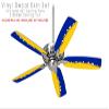 Ripped Colors Blue Yellow - Ceiling Fan Skin Kit fits most 42 inch fans (FAN and BLADES SOLD SEPARATELY) view 2