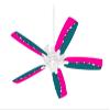 Ripped Colors Hot Pink Seafoam Green - Ceiling Fan Skin Kit fits most 42 inch fans (FAN and BLADES SOLD SEPARATELY) view 1