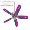 Ripped Colors Hot Pink Seafoam Green - Ceiling Fan Skin Kit fits most 42 inch fans (FAN and BLADES SOLD SEPARATELY) view 2