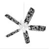 Scattered Skulls Black - Ceiling Fan Skin Kit fits most 42 inch fans (FAN and BLADES SOLD SEPARATELY) view 1