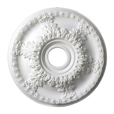 18 inch x 1-7/8 inch Leaf and Running Bead Polyurethane Ceiling Medallion Single Pack