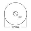 18 inch x 1-7/8 inch Leaf and Running Bead Polyurethane Ceiling Medallion Single Pack view 2