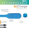 The Original Mighty Bright Recharge Clip On Rechargeable Book Light Reading Light, Warm Eye Care LEDs, Flexible, Durable, Dimmable, Perfect for Kids, Bookworms, Reading in Bed, Lasts 60 Hours (Blue) view 4