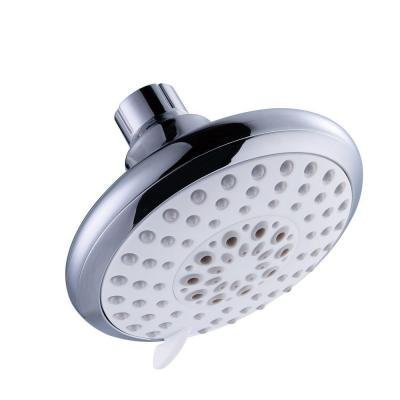 Glacier Bay White 5-Spray 4.7 in. Showerhead in Chrome