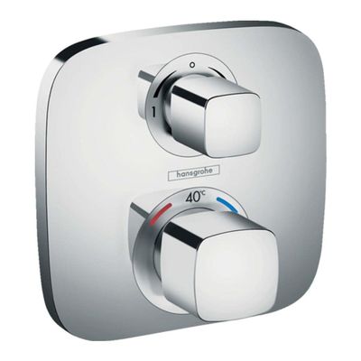 hansgrohe Ecostat E Thermostatic Mixer for 2 outlets with Integrated Shut Off/Diverter Valve, Chrome 15708000