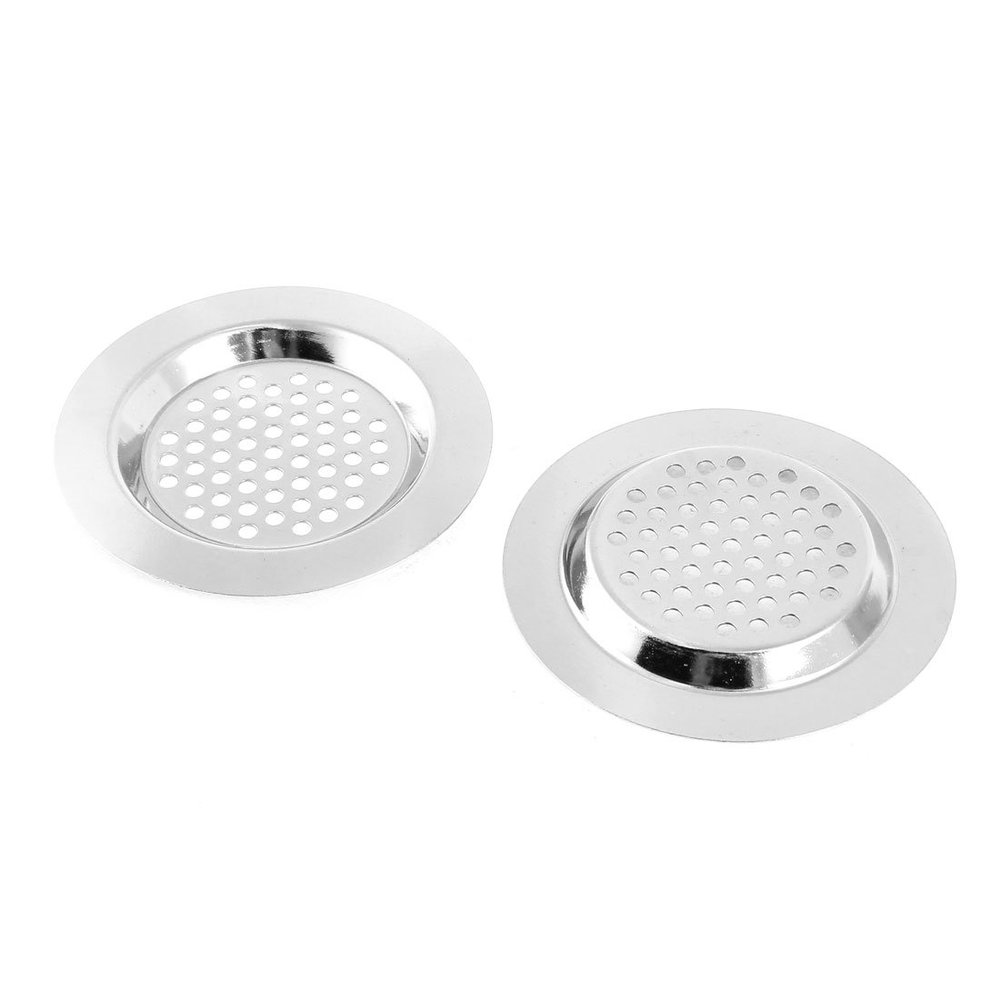 uxcell Stainless Steel Round Sink Strainer 2.95 Inch Dia Mesh Hole 2PCS