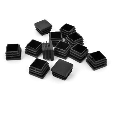 uxcell Plastic Square Blanking End Caps Tubing Tube Inserts 25mmx25mm 12Pcs