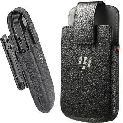 Rim BlackBerry Q10, Bold, Curve, Tour, Storm, Torch Leather Swivel Holster, Black HDW-50678-001