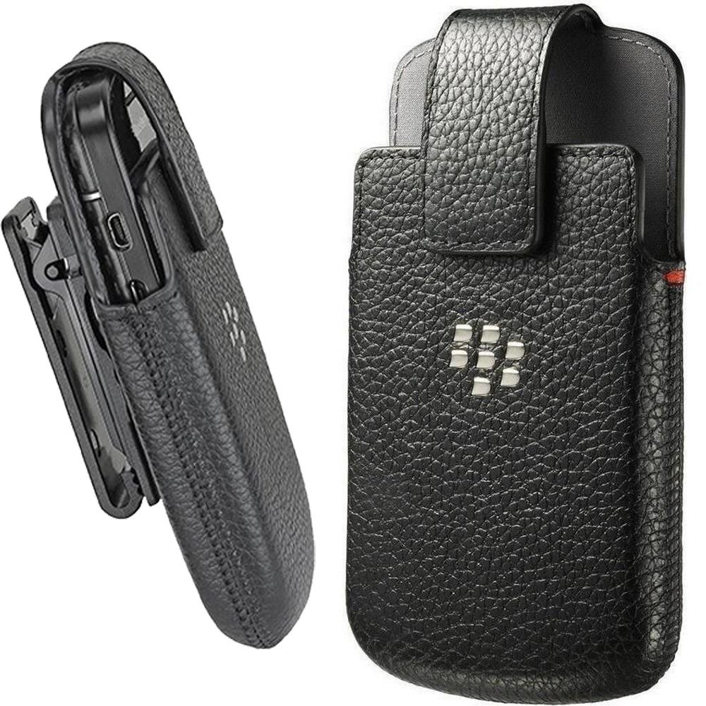 Rim BlackBerry Q10, Bold, Curve, Tour, Storm, Torch Leather Swivel Holster, Black HDW-50678-001