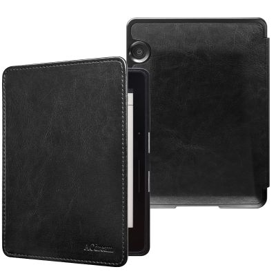 ACdream Kindle Voyage Case, The Thinnest and Lightest Premium PU Leather Cover Case for Kindle Voyage (2014) with Auto Wake Sleep Feature, Black