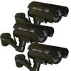 JYtrend Outdoor Dummy Fake Security Camera with Led Blinking Light (3 Pack, Black) view 1